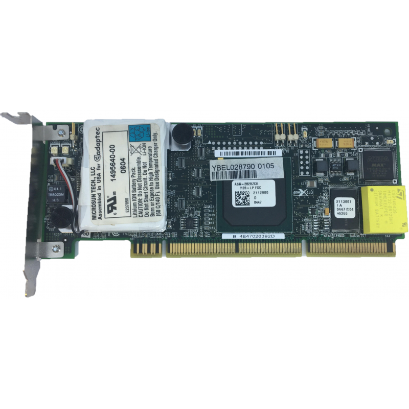 ADAPTEC 2020ZCR PCI SCSI RAID CONTROLLER WITH BBU